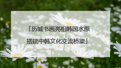 历城书画亮相韩国水原 搭建中韩文化交流桥梁