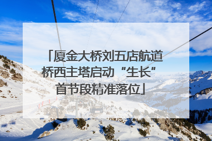 厦金大桥刘五店航道桥西主塔启动“生长” 首节段精准落位