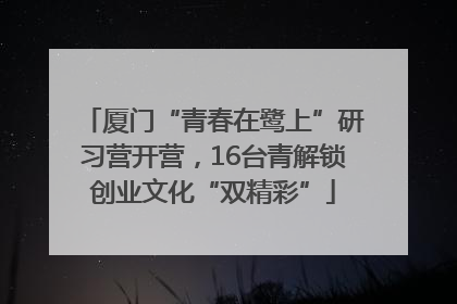 厦门“青春在鹭上”研习营开营，16台青解锁创业文化“双精彩”