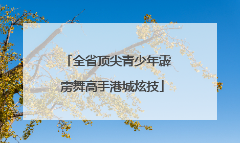 全省顶尖青少年霹雳舞高手港城炫技