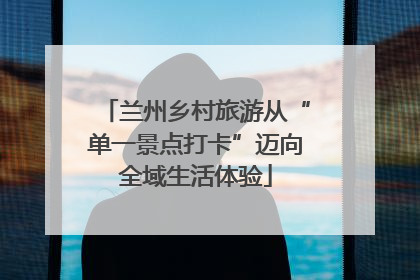 兰州乡村旅游从“单一景点打卡”迈向全域生活体验