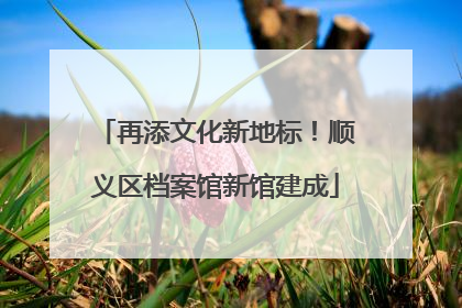再添文化新地标！顺义区档案馆新馆建成