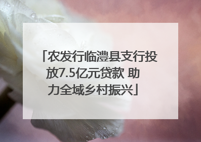 农发行临澧县支行投放7.5亿元贷款 助力全域乡村振兴