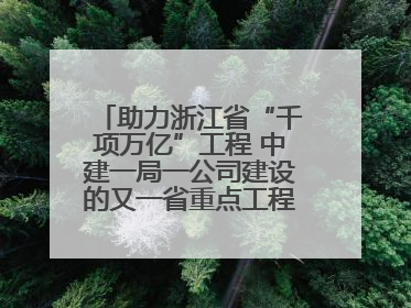 助力浙江省“千项万亿”工程 中建一局一公司建设的又一省重点工程竣工交付
