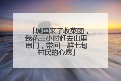 城里来了收菜团，我花三小时赶去山里串门，带回一群七旬村民的心愿