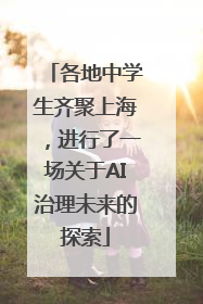 各地中学生齐聚上海，进行了一场关于AI治理未来的探索