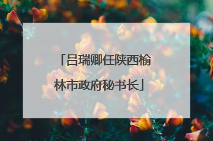 吕瑞卿任陕西榆林市政府秘书长