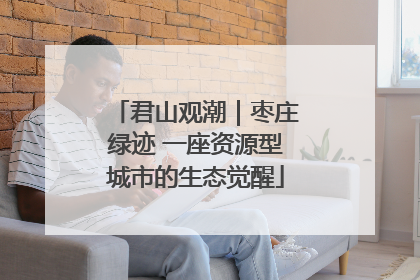 君山观潮｜枣庄绿迹 一座资源型城市的生态觉醒