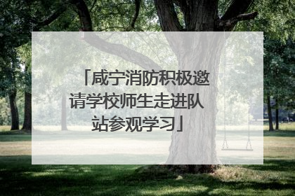 咸宁消防积极邀请学校师生走进队站参观学习