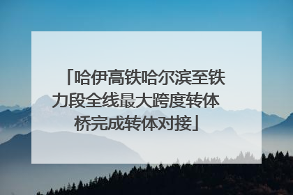 哈伊高铁哈尔滨至铁力段全线最大跨度转体桥完成转体对接