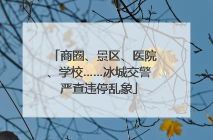 商圈、景区、医院、学校……冰城交警严查违停乱象