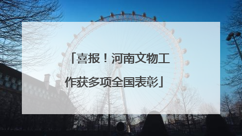 喜报！河南文物工作获多项全国表彰