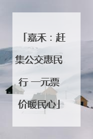 嘉禾：赶集公交惠民行 一元票价暖民心