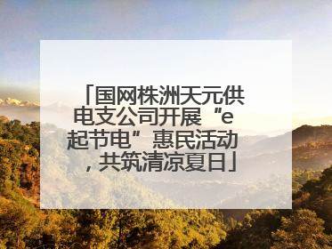 国网株洲天元供电支公司开展“e起节电”惠民活动，共筑清凉夏日