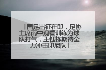 国足出征在即，足协主席雨中观看训练为球队打气，王钰栋期待全力冲击印尼队