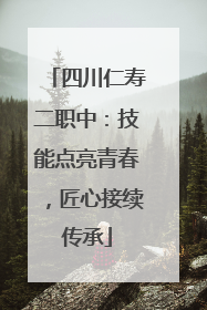 四川仁寿二职中：技能点亮青春，匠心接续传承