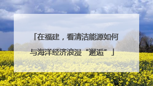 在福建，看清洁能源如何与海洋经济浪漫“邂逅”