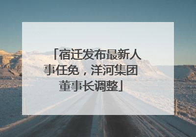 宿迁发布最新人事任免，洋河集团董事长调整