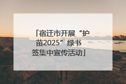 宿迁市开展“护苗2025”绿书签集中宣传活动