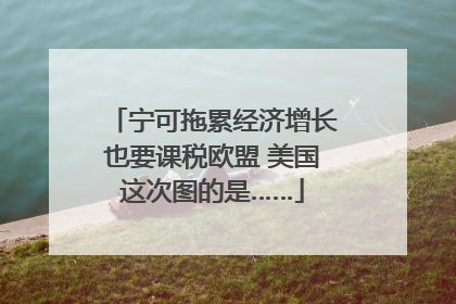 宁可拖累经济增长也要课税欧盟 美国这次图的是……