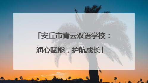 安丘市青云双语学校：润心赋能，护航成长