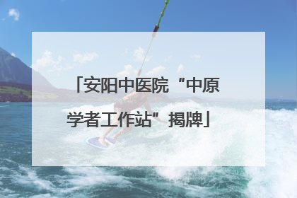 安阳中医院“中原学者工作站”揭牌