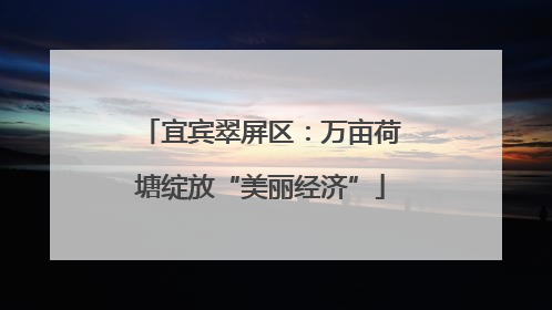 宜宾翠屏区：万亩荷塘绽放“美丽经济”