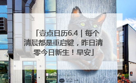 壹点日历6.4｜每个清晨都是重启键，昨日清零今日新生！早安