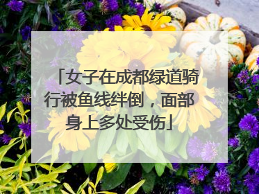 女子在成都绿道骑行被鱼线绊倒，面部身上多处受伤