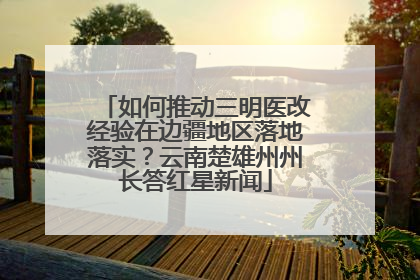 如何推动三明医改经验在边疆地区落地落实？云南楚雄州州长答红星新闻