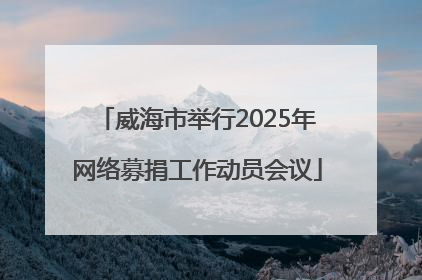 威海市举行2025年网络募捐工作动员会议