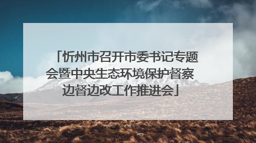 忻州市召开市委书记专题会暨中央生态环境保护督察边督边改工作推进会