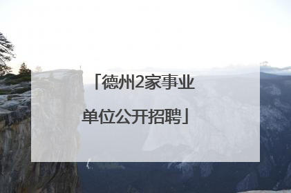 德州2家事业单位公开招聘