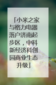 小米之家与格力电器落户济南起步区，中科新经济科创园商业生态升级