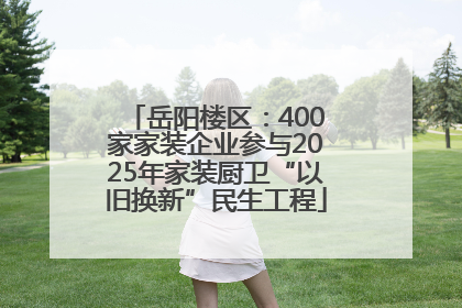 岳阳楼区：400家家装企业参与2025年家装厨卫“以旧换新”民生工程