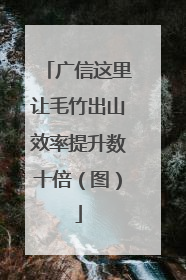 广信这里让毛竹出山效率提升数十倍（图）