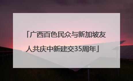 广西百色民众与新加坡友人共庆中新建交35周年