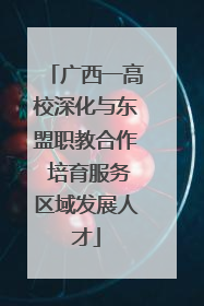 广西一高校深化与东盟职教合作 培育服务区域发展人才