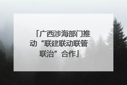 广西涉海部门推动“联建联动联管联治”合作