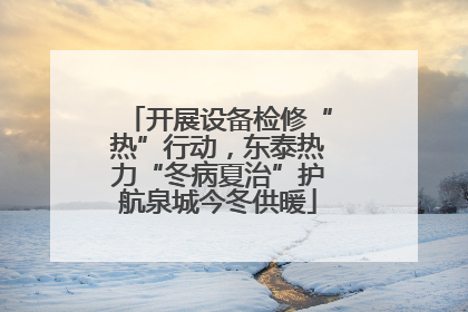 开展设备检修“热”行动，东泰热力“冬病夏治”护航泉城今冬供暖