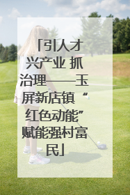 引人才 兴产业 抓治理——玉屏新店镇“红色动能”赋能强村富民