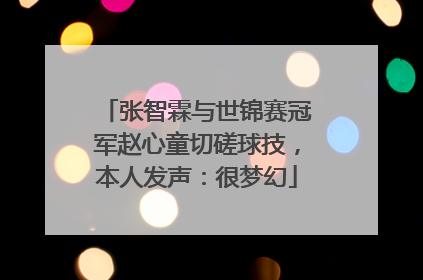 张智霖与世锦赛冠军赵心童切磋球技，本人发声：很梦幻