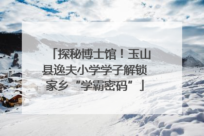 探秘博士馆！玉山县逸夫小学学子解锁家乡“学霸密码”