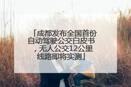 成都发布全国首份自动驾驶公交白皮书，无人公交12公里线路即将实测
