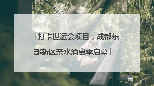 打卡世运会项目，成都东部新区亲水消费季启幕