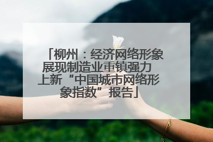 柳州：经济网络形象展现制造业重镇强力 上新“中国城市网络形象指数”报告