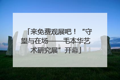 来免费观展吧！“守望与在场——毛本华艺术研究展”开幕