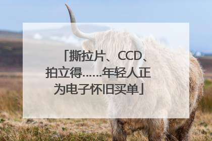 撕拉片、CCD、拍立得……年轻人正为电子怀旧买单
