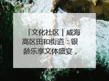 文化社区｜威海高区田和街道：银龄乐享文体盛宴，共筑文化社区幸福共同体