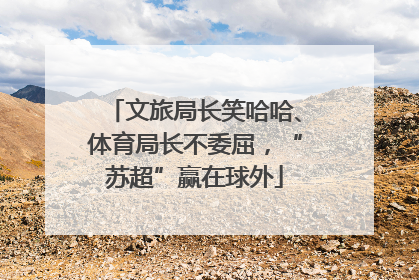 文旅局长笑哈哈、体育局长不委屈，“苏超”赢在球外